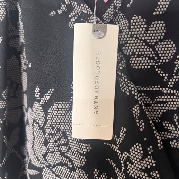 Eva Franco For Anthropologie Floral Jumpsuit Size 8‎ Black & White NWT - Picture 2 of 11